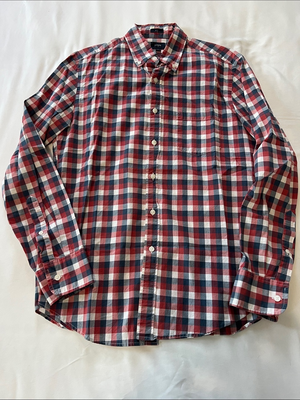 J Crew Factory Plaid Long Sleeve Button Down
